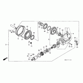 Схема узла: Приводной редуктор для Honda VT1100 Shadow