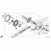 Схема вузла: Final Driven Gear для Honda VT1300 Fury