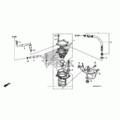 Схема вузла: Паливний насос для Honda VT1300 Sabre