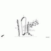 Схема вузла: Ланцюг ГРМ & Натяжник & Заспокоювач для Honda CRF450 CRF450R