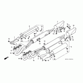 Схема вузла: Вихлопна система для Honda GL1500 F6C