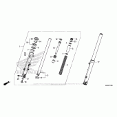 Схема узла: Вилка передней оси для Honda NC700