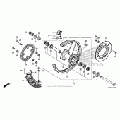 Схема вузла: Заднє колесо для Honda CRF450 CRF450X