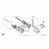 Схема вузла: Стартер електричний для Honda CRF250 CRF250X