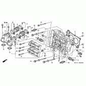 Схема узла: Головка цилиндра (FJS6001/2) для Honda FJS600 Silver Wing