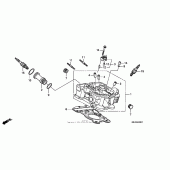Схема вузла: Задня головка циліндра для Honda VTX1300