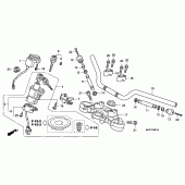 Схема вузла: Верхня траверса & Кліпон керма (CBF600S8 / SA8 / N8 / NA8) для Honda CBF600