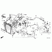 Схема вузла: Радіатор для Honda CBR1000 CBR1000RR Fireblade