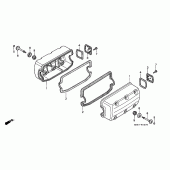 Схема вузла: Клапанна кришка для Honda GL1500 F6C