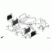 Схема вузла: Радіатор для Honda GL1800 Gold Wing Valkyrie