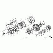 Схема узла: Сцепление для Honda VT750 Shadow Spirit