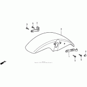 Схема узла: Переднее крыло 97-98 для Honda PC800 Pacific Coast