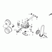 Схема узла: Масляный фильтр/маслонасос для Honda VT750 Shadow A.C.E.