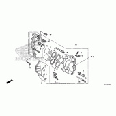 Схема узла: Передний тормозной суппорт для Honda CRF125 CRF125FB