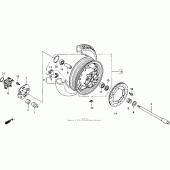 Схема узла: Заднее колесо для Honda GL1500 Gold Wing Aspencade