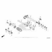 Схема узла: Копирный вал & Вилки & Вал переключения для Honda CRF250 CRF250L