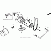 Схема вузла: Масляний насос для Honda VT1100 Shadow