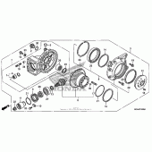 Схема узла: Final driven gear для Honda GL1800 Gold Wing