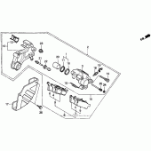 Схема вузла: Задній гальмівний супорт для Honda XR250