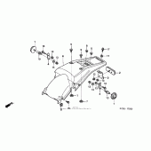 Схема вузла: Заднє крило для Honda XR250