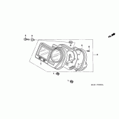 Схема вузла: Панель приладів (CBR900RRY, 1 / RE1) для Honda CBR900RR CBR929RR Fireblade