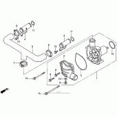 Схема вузла: Водяний насос для Honda GL1500 Valkyrie Tourer