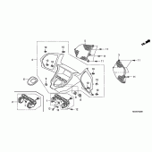 Схема узла: Meter panel для Honda GL1800 Gold Wing
