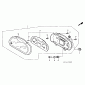 Схема вузла: Панель приладів (XL125V1 / 2/3/4/5/6) для Honda XL125 Varadero