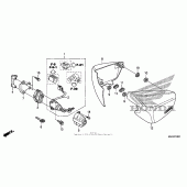 Схема вузла: Side cover (1) для Honda VT750 Shadow Aero