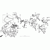 Схема вузла: Upper cowl 93-94 для Honda CBR900RR CBR900RR Fireblade