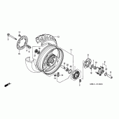 Схема узла: Заднее колесо для Honda NT650 Deauville