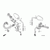 Схема вузла: Пульт управління рульовой / mirror для Honda CB1000 CB1000R