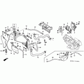 Схема узла: Радиатор для Honda CBR600 CBR600F