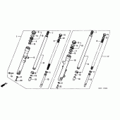 Схема узла: Вилка передней оси для Honda CMX250 Rebel