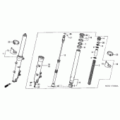 Схема узла: Передняя вилка ( 03- 04) для Honda CBR600 CBR600RR
