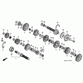 Схема узла: Трансмиссия для Honda CBR600 CBR600F Hurricane