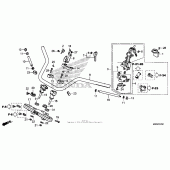 Схема вузла: Верхня траверса & Кліпон керма для Honda GL1800 Gold Wing Valkyrie