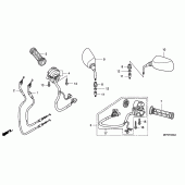 Схема вузла: Switch / cable / mirror для Honda FJS400 Silver Wing