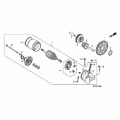 Схема вузла: Стартер електричний (CRF230F3 / 4/5/6/7) для Honda CRF230 CRF230F
