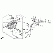 Схема вузла: Дросельна заслонка для Honda VTX1800