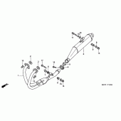 Схема вузла: Вихлопна система для Honda CBF500