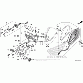 Схема вузла: Taillight + License Light (1) для Honda VT1300 Stateline