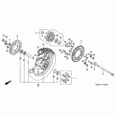 Схема узла: Заднее колесо для Honda XL650 Transalp