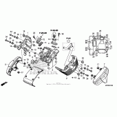 Схема вузла: Передня клапанна кришка для Honda VT1300 Sabre