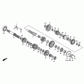 Схема вузла: Трансмісія для Honda CRF230 CRF230F