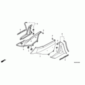 Схема узла: Боковой обтекатель для Honda GL1800 Gold Wing