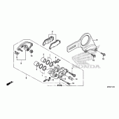 Схема узла: Задний тормозной суппорт 1 для Honda CB1000 CB1000R