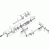 Схема вузла: Shift drum + shift fork для Honda GL1500 Valkyrie Tourer