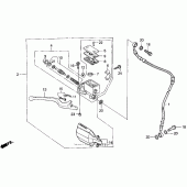 Схема вузла: Передній гальмівний циліндр для Honda XR250