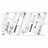 Схема вузла: Вилка передньої осі для Honda GL1500 F6C